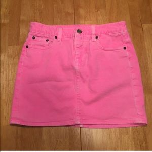 J.Crew Neon Pink Jean Skirt